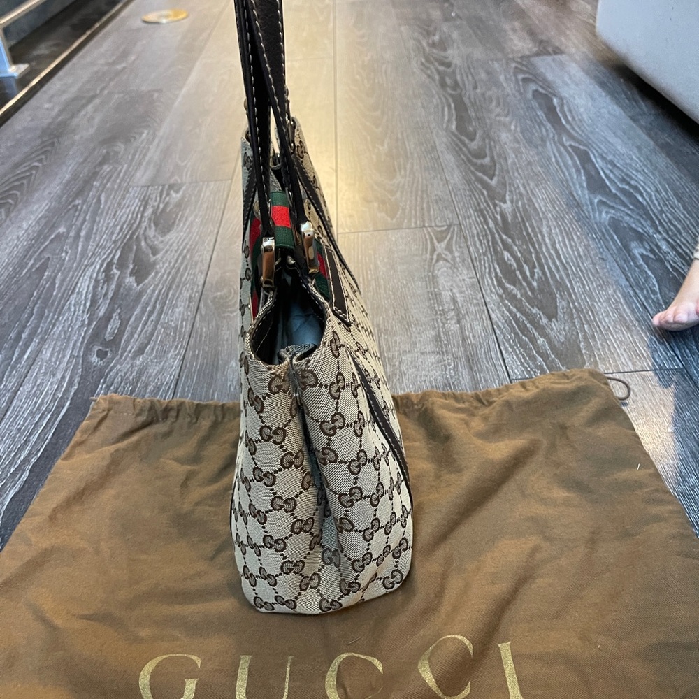 Gucci Medium Web Tote Used Once Pristine Condition - image 5